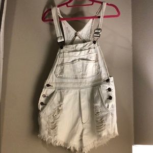Carmar denim white shirt overalls